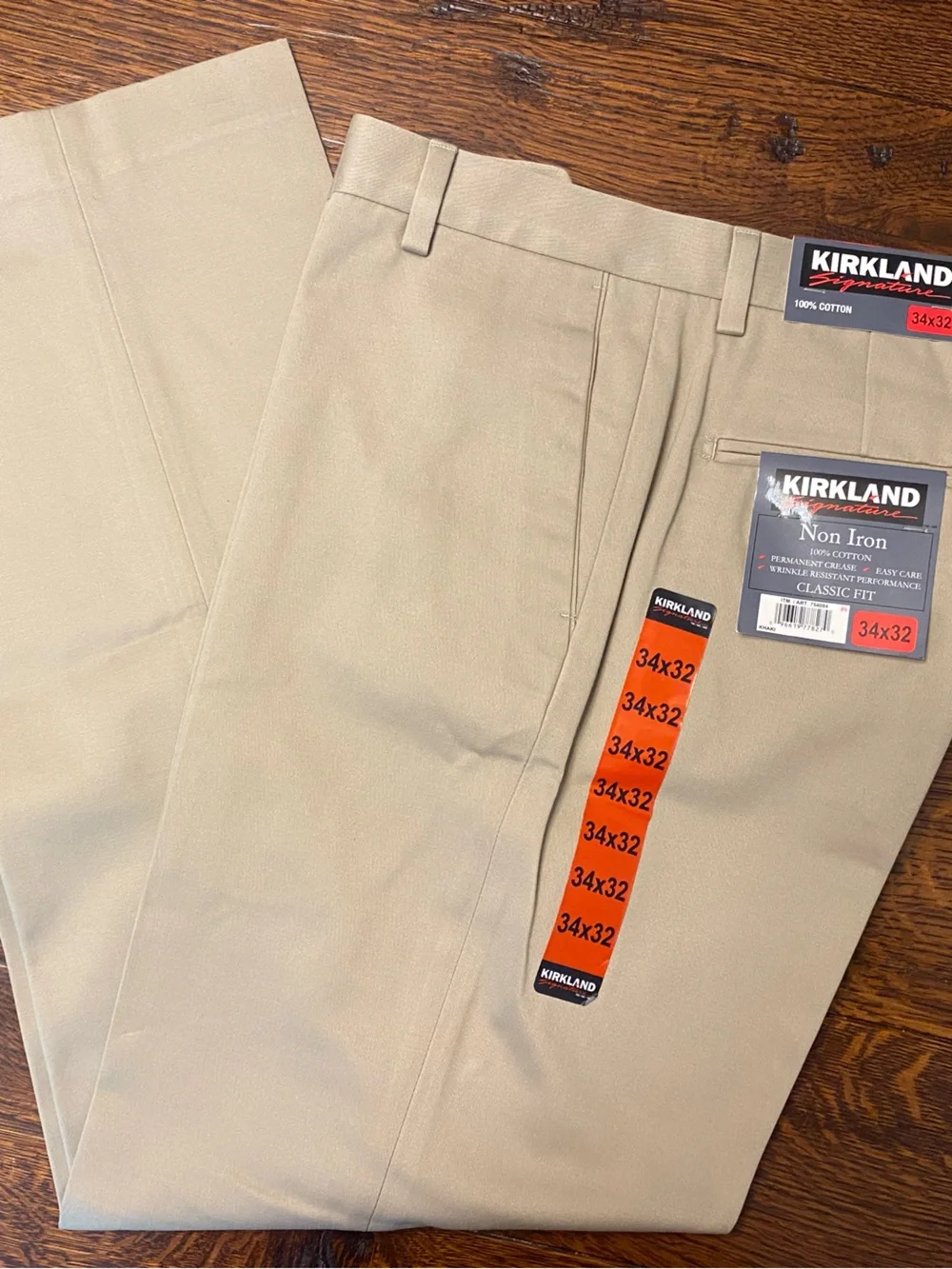 Kirkland Signature Khaki Men's Dress Pants - Classic Tan